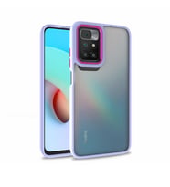 Xiaomi Redmi 10 Kılıf Case, Kamera Lens Korumalı Elektroplatin Kaplama Sert PC Koruyucu Colourful Platinum Serisi (Lila)