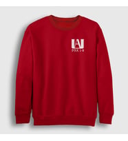 Presmono Unisex Beyaz UA Anime Boku No Hero Academia Sweatshirt 235119tt (Kırmızı)