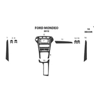 Meriç® Ford Mondeo Ön Torpido Kaplama Maun 16 Parça 2012-2016 (Karbon)