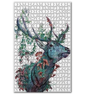 Cakapuzzle Ormanın Kalbi Geyik Puzzle Yapboz MDF (Ahşap) (500 Parça)