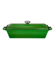 Lava Döküm Ekmek Tenceresi / Terrine Serisi. Ölçü 11x29cm. (Yeşil)