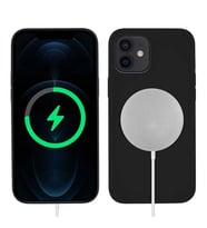 Apple iPhone 12 Mini Kılıf Zore Silksafe Wireless Kılıf (Siyah)