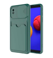 Galaxy A01 Core Kılıf Zore Kartix Kartlık Bölmeli Kılıf (Yeşil)