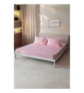 Lastikli Çarşaf Seti ( Yastık kılıfı Dahil ) 4 Ebat (Pembe)