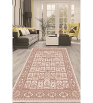 Dijital Kaymaz Taban Yıkanabilir Modern Renkli Salon Halısı Mutfak Halısı Yolluk ND-HT-46 (Pembe)