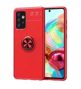Samsung Galaxy A52 Kılıf Yüzüklü Magnetli Ravel Case (Kırmızı)
