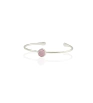 Kadir Jewellery Zirkon Taşlı Ayarlanabilir 925 Ayar Gümüş Kaplama Bilezik (Pembe)