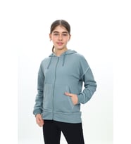 Toontoy Kız Çocuk Kapüşonlu Hırka (Mavi)