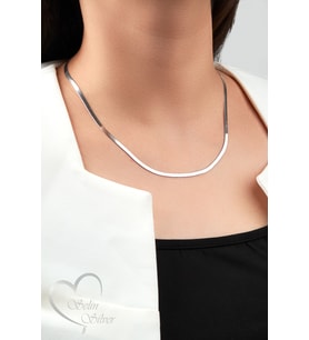 İTALYAN MODEL FASHİON KOLYE GOLD,GÜMÜŞ VE ROSE RENK 925 AYAR GÜMÜŞ KOLYE (Gümüş)