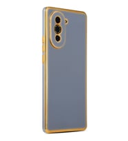 Huawei Nova 10 Kılıf Zore Bark Kenarları Altın Renk Kılıf (Mavi)