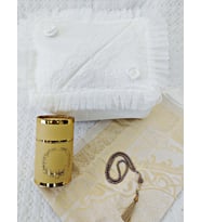 Dilex 4 Parça  Bohça Gelin Damat Hediye Çeyiz Bohça  Tafta Saçaklı Kutu Seccade Set (Gold)