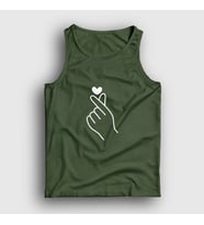 Presmono Unisex Sarı Finger Heart Bts Atlet 266300tt (Haki)