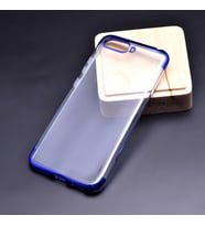 Huawei Y6 2018 Kılıf Dört Köşeli Lazer Silikon Kılıf (Mavi)