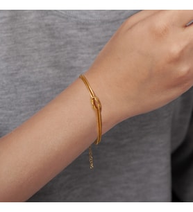 Düğüm Model Bileklik- 925 Ayar Gümüş (Gold)