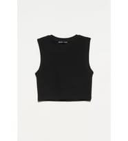 Dilvin Kadın Pamuklu Crop Top T-shirt - 30125 (Siyah)