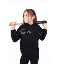 Toontoy Kız Çocuk Baskılı Sweatshirt (Siyah)