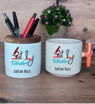 Patoloji Teknikeri Hediye Sepeti Kupa Bardak T Kulplu, Kalemlik Hediyeleri Tıp Bayramı Hediyesi (Model 7)