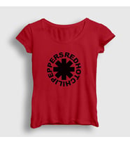 Presmono Kadın Sarı Logo V3 Red Hot Chili Peppers T-Shirt 108102tt (Kırmızı)