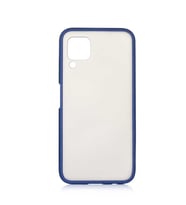 Huawei P40 Lite Kılıf Zore Fri Mat Yüzey Renkli Kenar Kılıf (Lacivert)