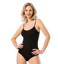 Namaldı Kadın Likralı İp Askılı Kancalı Body 261 - 3 Adet  (Siyah)