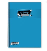 Defter A4 Spiralli 72 Yaprak Çizgili A4 Siparalli Defter Telli Defter 72 Yaprak Çizgili (Mavi)