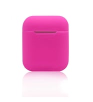 Apple Airpods 1. / 2. Nesil Uyumlu Kılıf Renkli Bitişik Silikon Uyumlu Kılıf (Pembe)