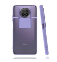 Ceponya Xiaomi Redmi 9C Kılıf Kamera Korumalı Mat Yüzey Silikon (Lila)