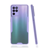 Oppo Reno 5 Lite Kılıf Parfe Kenarları Pastel Renk Silikon Kılıf (Mor)