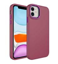 Apple iPhone 11 Kılıf Luna Dışı Soft Yumuşak İçi Kadife Kılıf (Bordo)