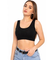 Gd Goldoremi Kadın Kalın Askılı Pamuklu Likralı Rahat Büyük Beden Yarım Atlet/Büstiyer/Body