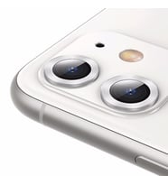 Logis Apple İphone 12 Renkli Kamera Lens Koruma Camı 2li (Gümüş)