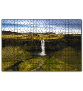 Cakapuzzle Dev Şelale ve Yemyeşil Çevre  Puzzle Yapboz MDF (Ahşap) (255 Parça)