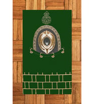 EVDEYA Dijital Baskılı Yıkanabilir Şık Tasarım Namaz Halısı Seccade 70x130cm, Seccade-49-kahve, (Yeşil)