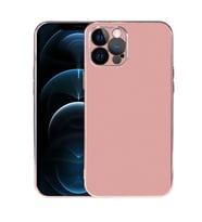 iPhone 12 Pro Kılıf Viyana Yüzeyi Buzlu Transparan Tasarım Kılıf (Rose)
