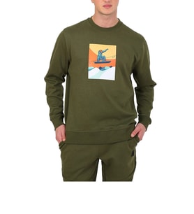 Esqudo Snowboard Erkek Sweatshirt ESWTP0006 (Haki)