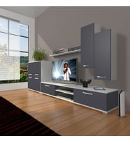 Decoraktiv Eko 6 Mdf Dvd Tv Ünitesi Tv Sehpası (Beyaz - Antrasit)
