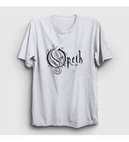 Presmono Unisex Sarı Logo Opeth T-Shirt 100787tt (Beyaz)