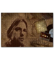 Cakapuzzle Kurt Cobain ve Şarkı Sözleri  Puzzle Yapboz MDF (Ahşap) (500 Parça)