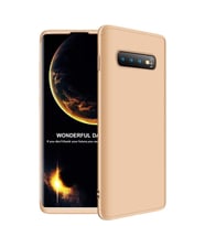 Microsonic Samsung Galaxy S10 Kılıf Double Dip 360 Protective (Gold)