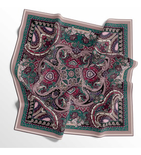 Etnik Desenli Soft Pamuk Eşarp - 04479 (Vişne)