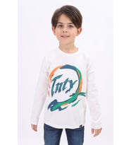 Toontoy Erkek Çocuk Baskılı Tişört (Ekru)