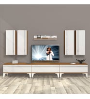 Decoraktiv Eko 8D Mdf Silver Tv Ünitesi Tv Sehpası (Beyaz - Kahverengi)