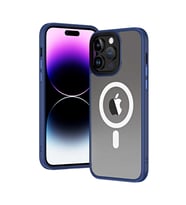 Vendas iPhone 13 Pro Uyumlu (13 Pro) Hibrit Serisi Wireless Şarj Özellikli Magic Magsafe Kılıf (Mavi)