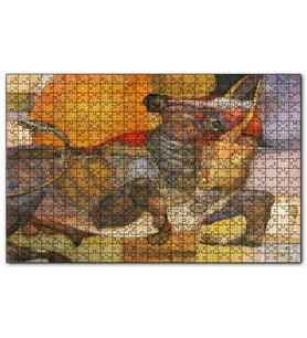Cakapuzzle fine arts Boğa ve Renkler Puzzle Yapboz MDF (Ahşap) (1000 Parça)