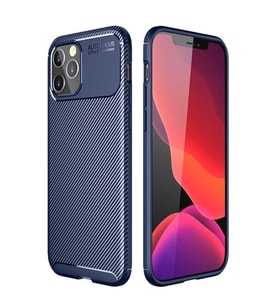 iPhone 12 Kılıf Elde Kaymayan Kamera Korumalı Silikon (Lacivert)
