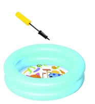 Pompası ile Bestway 51061, Desenli Zeminli Şişme Çocuk Havuz SET (61x15cm) (Mavi)