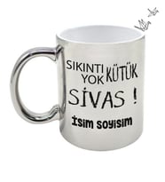 Sivas Temalı Kişiye Özel İsim ve/veya Fotoğraflı Kupa Bardak No:X025-058 (Gümüş)