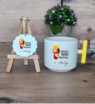 Mühendis Hanım Diyeceksiniz Hediye Seti Kupa Bardak T Kulplu ve Anahtarlık Kadın Mühendise Mühendisler Günü Hediyesi (Model 5)