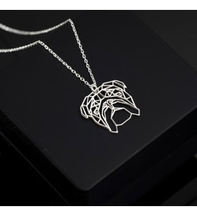 925 Ayar Gümüş  Bulldog Köpek Kolye Özel Tasarım (Rose)