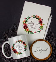 Kişiye Özel Defter Kalem Kupa Ve Bardak Altlığı Hediye Seti 103802 (Model 2)